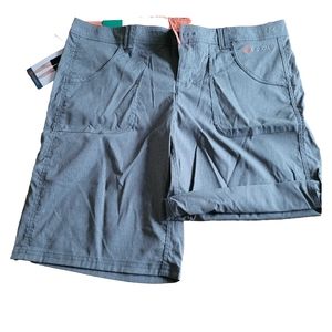 NWT Cloudveil Hiking Short Women's XL  Grey/Green Woven